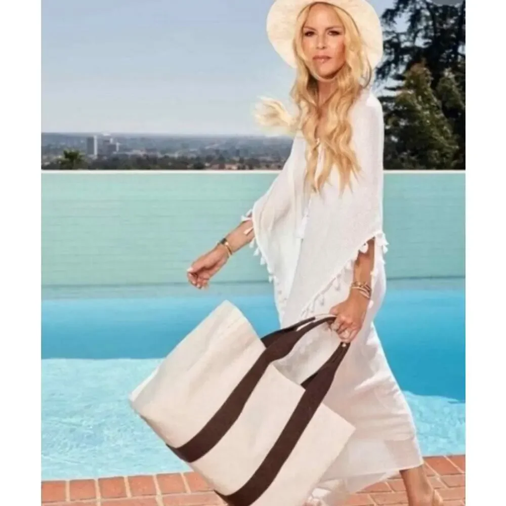 Le Bar Marche La Plage x Curateur Beach Tote in Beige - OS